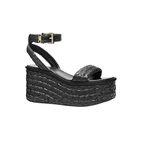 Michael Kors Sandra Straw Platform Sandals - Picture 2 of 3